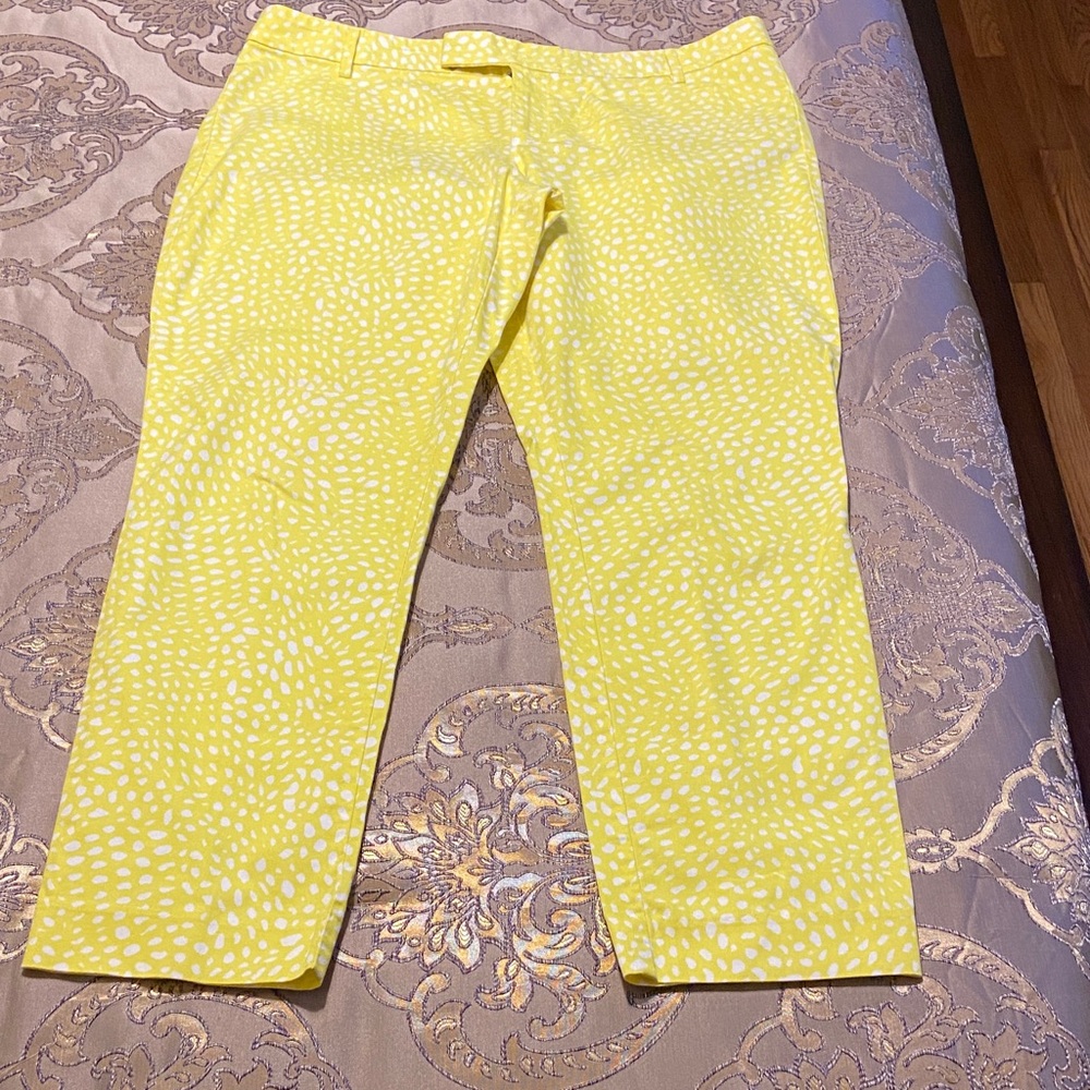 GAP Bright Yellow Slim Cropped Pants